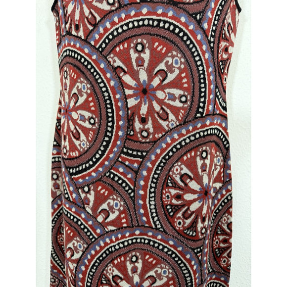 Peruvian Connection Allegra Knit Midi Dress MED Floral Pima Cotton Peru Boho - Picture 10 of 11